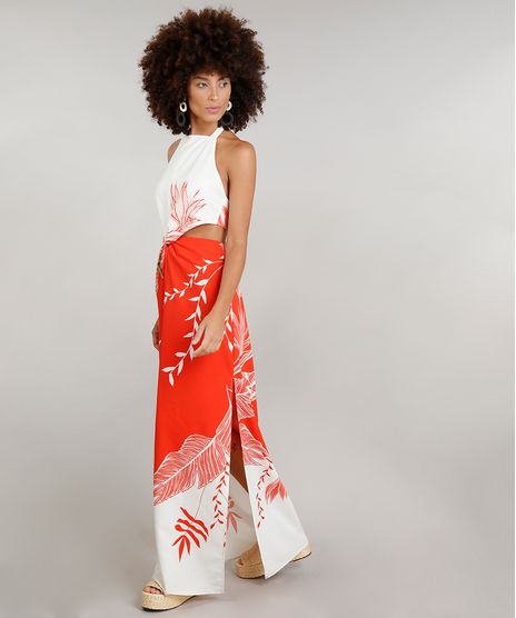 Vestido-Feminino-Longo-Halter-Neck-com-No-Dress-To-Estampado-de-Ramos-Laranja-9225240-Laranja_1