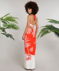 Vestido-Feminino-Longo-Halter-Neck-com-No-Dress-To-Estampado-de-Ramos-Laranja-9225240-Laranja_3