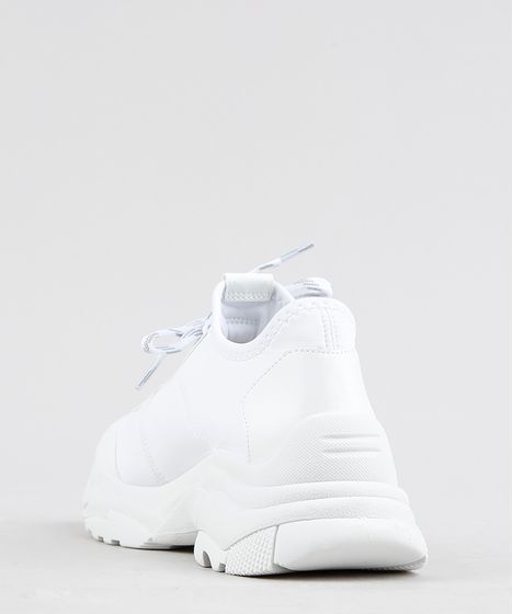 tenis chunky branco c&a