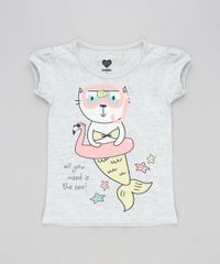 Blusa-Infantil-Gata-Sereia-Manga-Curta-Decote-Redondo-Cinza-Mescla-Claro-9301884-Cinza_Mescla_Claro_1