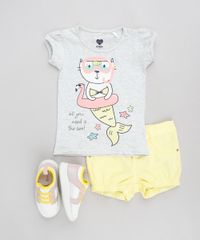 Blusa-Infantil-Gata-Sereia-Manga-Curta-Decote-Redondo-Cinza-Mescla-Claro-9301884-Cinza_Mescla_Claro_4