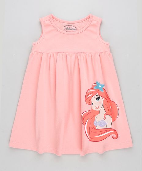 Vestido-Infantil-Princesas-Pequena-Sereia-Ariel-Sem-Manga-Coral-9320874-Coral_1