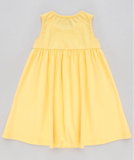 vestido de princesa infantil amarelo