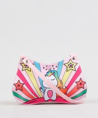 Bolsa-Infantil-Estampada-de-Unicornio---Elasticos-de-Cabelo-Rosa-Claro-9239118-Rosa_Claro_1