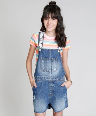 Jardineira-Jeans-Infantil-Love-Dress-com-Puidos-Azul-Medio-9304302-Azul_Medio_1