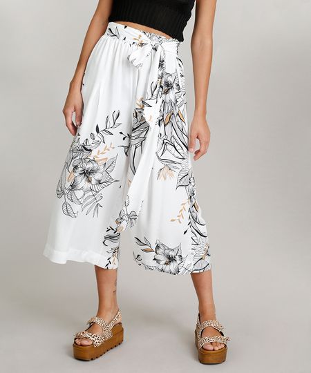 Calca-Pantacourt-Feminina-Dress-To-Estampada-Floral-com-Faixa-Branca-9226563-Branco_1 Calca-Pantacourt-Feminina-Dress-To-Estampada-Floral-com-Faixa-Branca-9226563-Branco_1