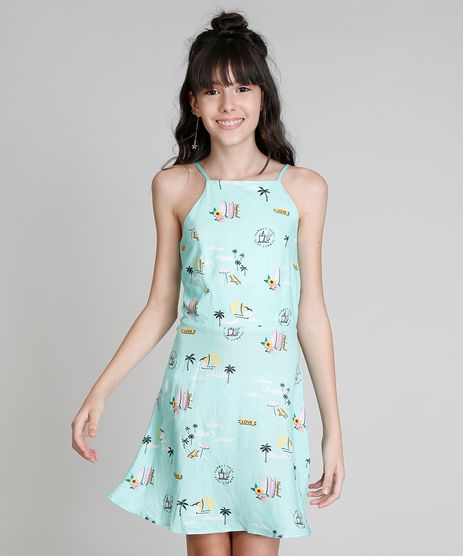 Vestido-Halter-Neck-Infantil-Love-Dress-Estampado-Praia-com-Tiras-Verde-Claro-9281197-Verde_Claro_1