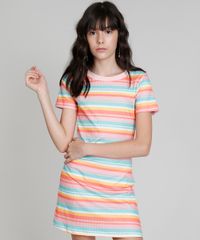 Vestido-T-shirt-Love-Dress-Listrado-Manga-Curta-Coral-9303272-Coral_1