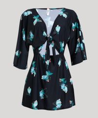 Saida-de-Praia-Dress-To-Estampada-de-Caju-com-No-Manga-Curta-Decote-V-com-Protecao-UV50--Preta-9242192-Preto_5