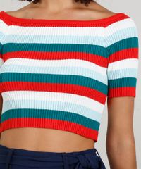 Blusa-Feminina-Cropped-Ombro-a-Ombro-Dress-To-Listrada-em-Trico-Manga-Curta-Verde-Claro-9282364-Verde_Claro_4