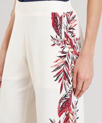 Calca-Feminina-Pantalona-com-Estampa-de-Folhas-Bege-Claro-9243906-Bege_Claro_4