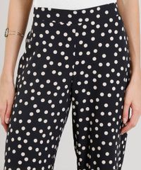 Calca-Feminina-Pantalona-Estampada-de-Poas-Preta-9243905-Preto_4