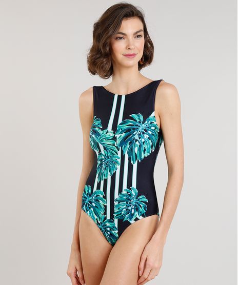 Maio-Body-com-Estampa-de-Folhas-Sem-Bojo-com-Protecao-UV50--Preto-9286204-Preto_1
