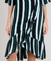 Saia-Midi-Feminina-Estampada-de-Listras-com-Babados-Preta-9234735-Preto_4