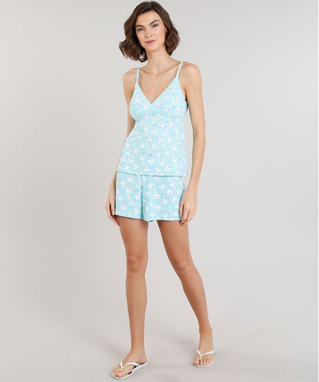 Short-Doll-Feminino-com-Renda-Estampado-de-Gatinhos-Alca-Fina-Azul-Claro-9188369-Azul_Claro_1