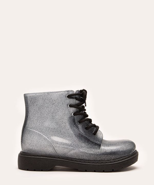 Coturno Infantil Luelua com Glitter Preto 29-30