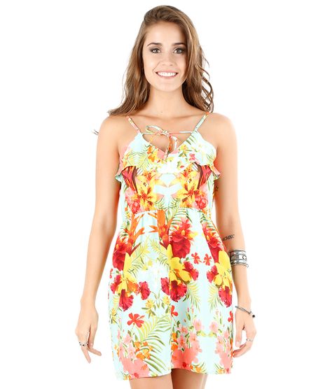 Vestido-Floral-com-Babados-Verde-Claro-7570249-Verde_Claro_1