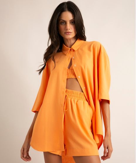 camisa-de-linho-oversized-manga-7-8-laranja-medio-1012323-Laranja_1_1