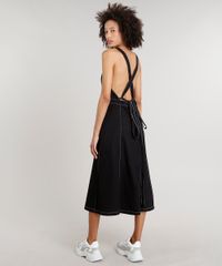 Vestido-Midi-Feminino-Cavado-com-Pesponto-Preto-9378349-Preto_6