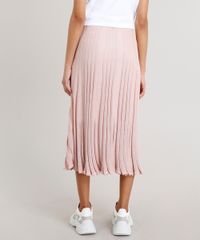Saia-Midi-Feminina-em-Tricot-Plissado-com-Lurex-Rose-9264230-Rose_4