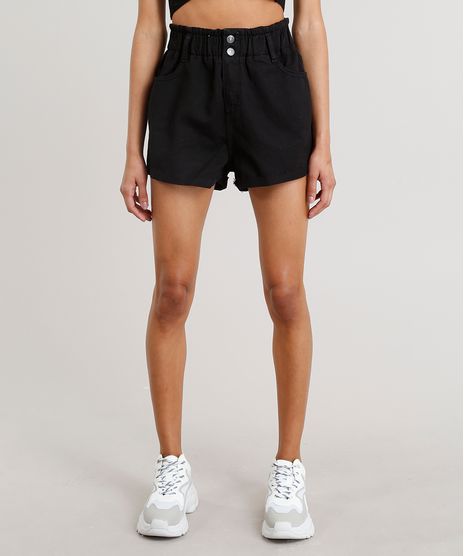 Short-de-Sarja-Feminino-Clochard-com-Barra-Dobrada-Preto-9378348-Preto_1