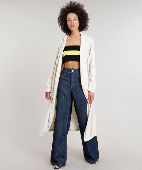 Casaco-Trench-Coat-Feminino-Longo-Bege-Claro-9363574-Bege_Claro_1