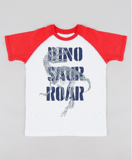 Camiseta-Infantil-Dinossauro-Raglan-Manga-Curta-Gola-Careca-Branca-9310642-Branco_1