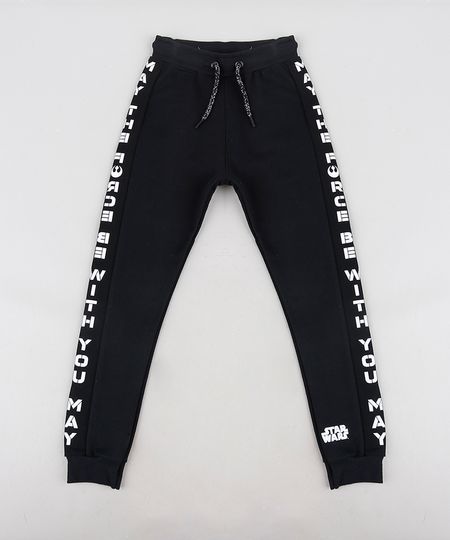 Calca-Infantil-em-Moletom-Star-Wars-com-Faixa-Laterais-Preta-9242593-Preto_1 Calca-Infantil-em-Moletom-Star-Wars-com-Faixa-Laterais-Preta-9242593-Preto_1