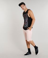 Regata-Masculina-com-Estampa-Floral-Gola-Careca-Preta-9298218-Preto_3