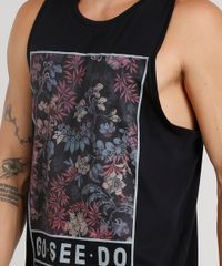 Regata-Masculina-com-Estampa-Floral-Gola-Careca-Preta-9298218-Preto_4