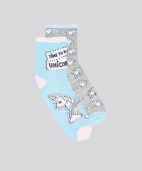 Kit-de-2-Meias-Infantis-Cano-Medio-Estampadas-de-Unicornio-Multicor-9327833-Multicor_1