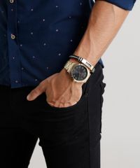 Kit-de-Relogio-Analogico-Mondaine-Masculino---Pulseira---99143GPMVDE4KA-Dourado-9354974-Dourado_2
