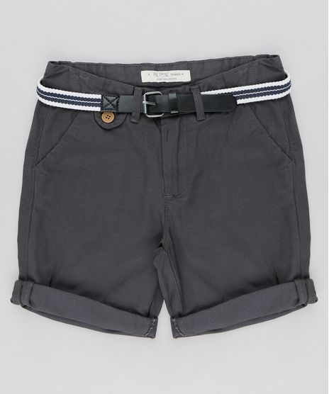 Bermuda-Color-Infantil-Slim-com-Cinto-Chumbo-9194510-Chumbo_1