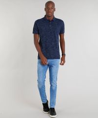 Polo-Masculina-Mescla-em-Piquet-Manga-Curta-Azul-Marinho-8960717-Azul_Marinho_3