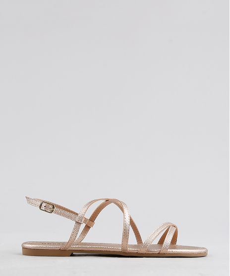 Rasteira-Feminina-Metalizada-Tiras-Cruzadas-Rose-9272279-Rose_1