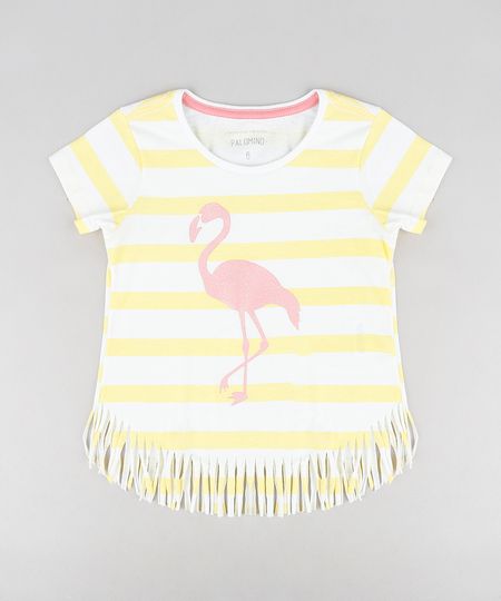 Blusa-Infantil-Listrada-com-Flamingo-e-Franjas-Manga-Curta-Decote-Redondo-Off-White-9298970-Off_White_1