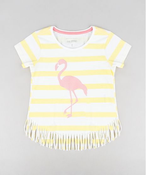 Blusa-Infantil-Listrada-com-Flamingo-e-Franjas-Manga-Curta-Decote-Redondo-Off-White-9298970-Off_White_1