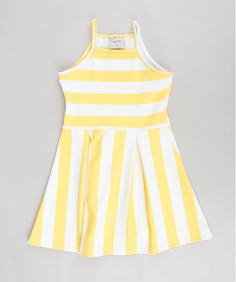 Vestido-Infantil-Evase-Halter-Neck-Listrado-Amarelo-9337793-Amarelo_1