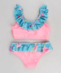 Biquini-Infantil-com-Estampa-Floral-e-Protecao-UV50--Rosa-Neon-9280960-Rosa_Neon_2