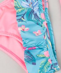 Biquini-Infantil-com-Estampa-Floral-e-Protecao-UV50--Rosa-Neon-9280960-Rosa_Neon_4