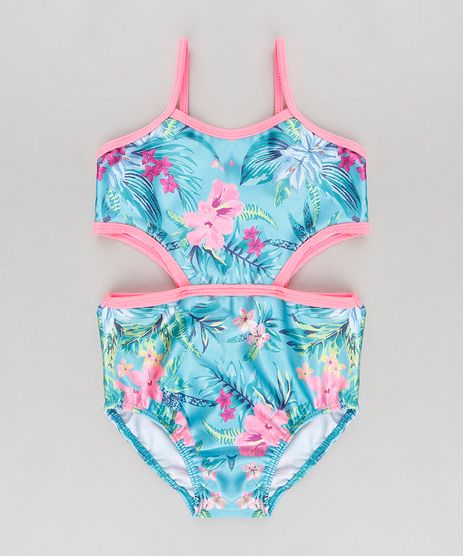 Maio-Infantil-Estampado-Floral-com-Recortes-e-Protecao-UV50--Verde-Agua-9280964-Verde_Agua_1