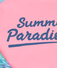Blusa-de-Praia-Infantil-com-Estampa-Floral-Manga-Longa-com-Protecao-UV50--Rosa-Neon-9280962-Rosa_Neon_3