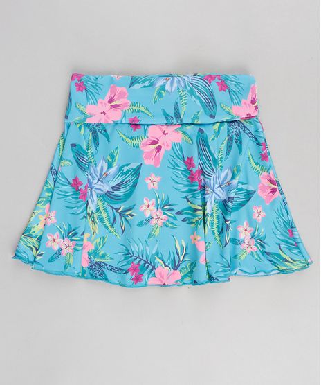 Saia-de-Praia-Infantil-com-Estampa-Floral-com-Protecao-UV50--Verde-Agua-9280963-Verde_Agua_1