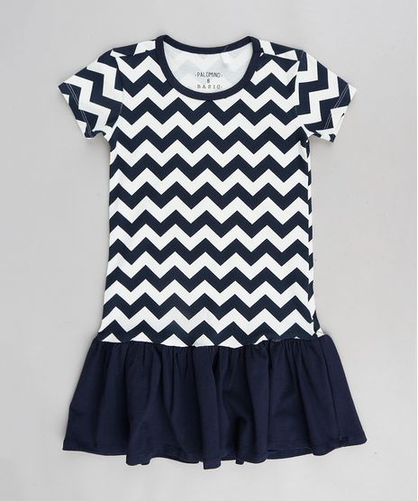 Vestido-Infantil-Estampado-Chevron-Manga-Curta-Gola-Redonda-Azul-Marinho-9376308-Azul_Marinho_1
