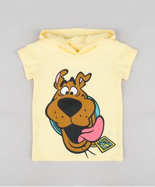 Camiseta-Infantil-Scooby-Doo-com-Capuz-Manga-Curta-Amarela-Claro-9303015-Amarelo_Claro_1