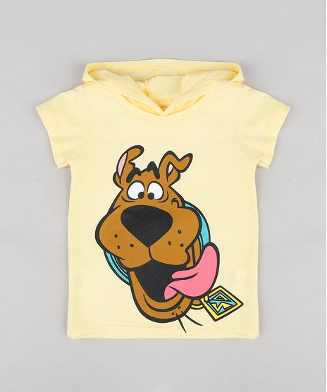 Camiseta-Infantil-Scooby-Doo-com-Capuz-Manga-Curta-Amarela-Claro-9303015-Amarelo_Claro_1