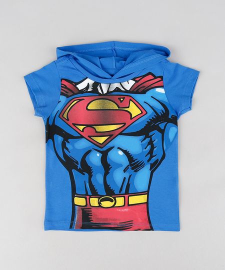Camiseta-Infantil-Super-Homem-com-Capuz-Manga-Curta-Azul-Royal-9302999-Azul_Royal_1