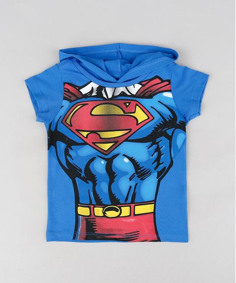 Camiseta-Infantil-Super-Homem-com-Capuz-Manga-Curta-Azul-Royal-9302999-Azul_Royal_1
