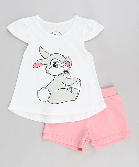 Conjunto-Infantil-Tambor-Bambi-de-Blusa-Manga-Curta-Off-White---Short-em-Moletom-Rosa-1-8742088-Rosa_1_1