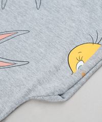Blusa-Infantil-Looney-Tunes-Manga-Curta-Decote-Redondo-Cinza-Mescla-9301009-Cinza_Mescla_3